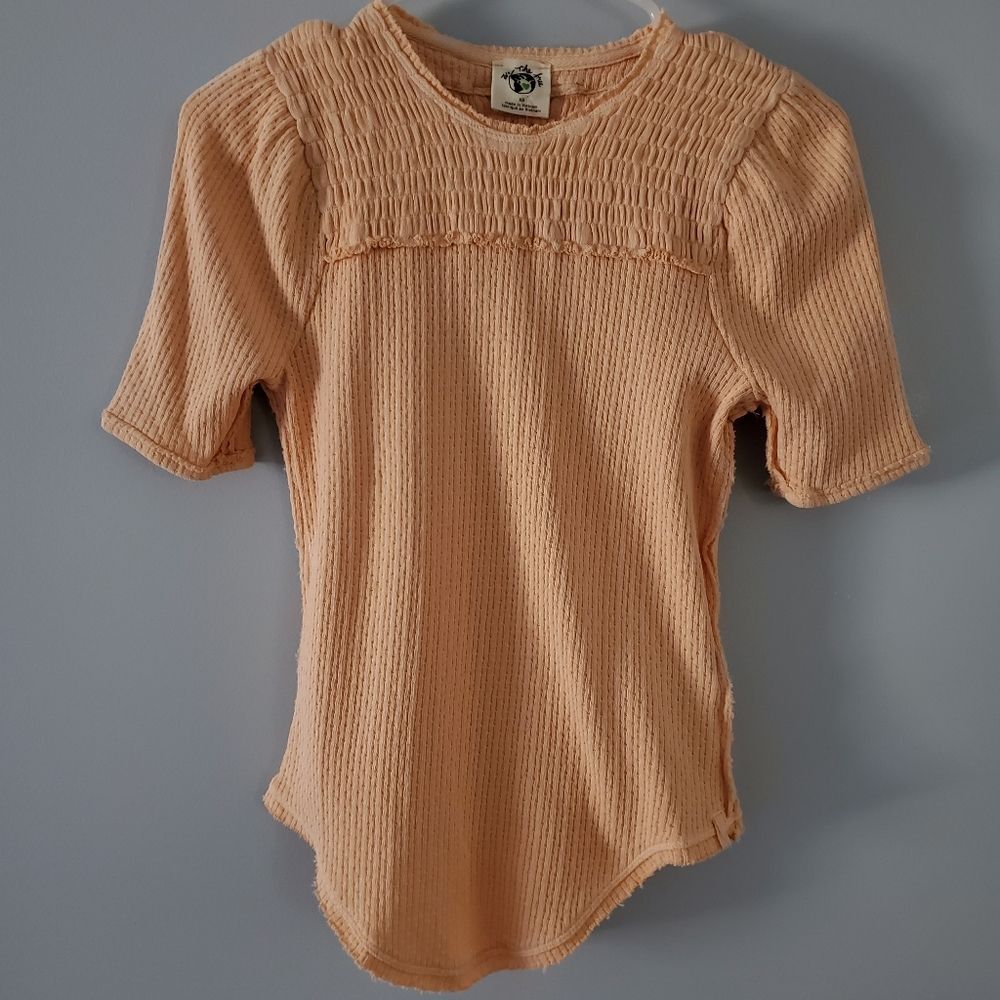 Free People Care Red Delicious T-Shirt in Sunset Drive Size XS